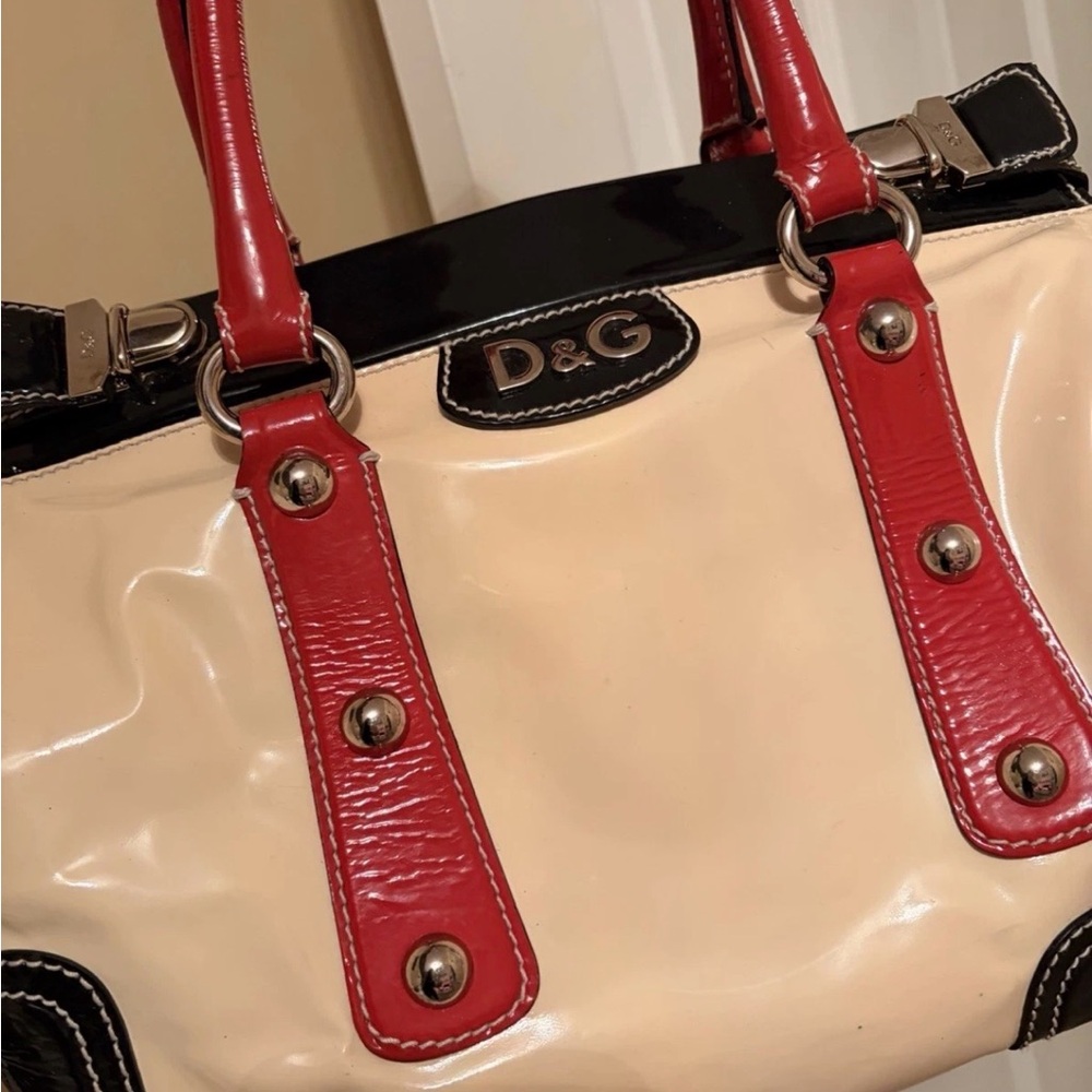 ❌SOLD Dolce & Gabbana Black and Red Satchel